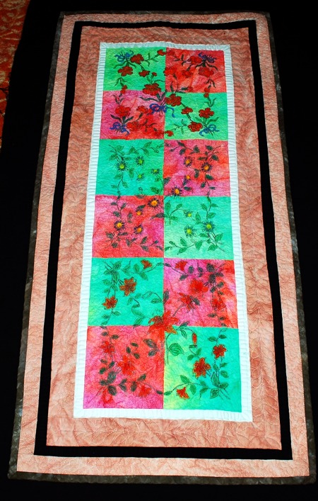Table Runner with Coloring Embroidery image 1