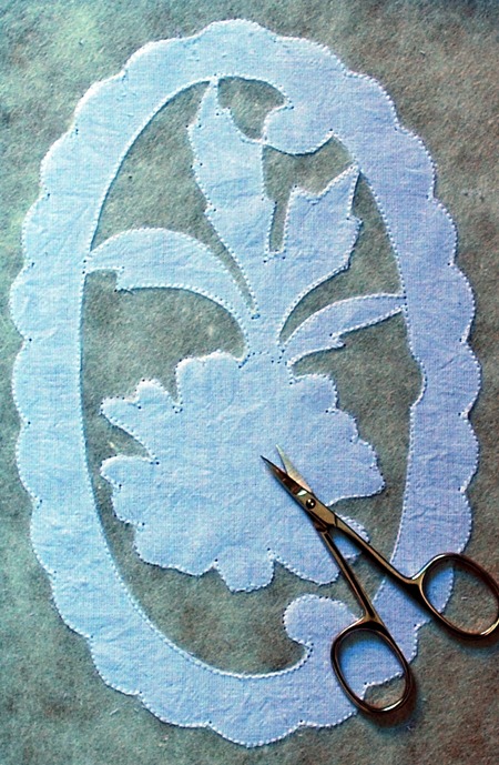 Peony Cutwork Lace Doily or Insert image 5