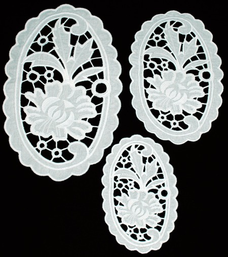 Peony Cutwork Lace Doily or Insert image 7