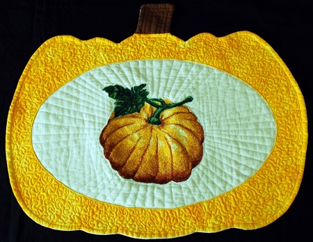 Pumpkin Place Mat or Table Topper image 1