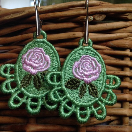 Freestanding Rose Cameo Earrings image 3