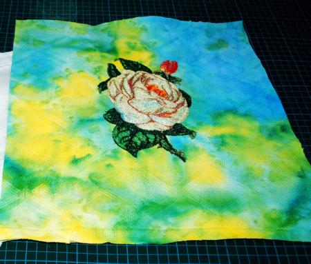 Quilted Table Mats with Rose Embroidery image 2