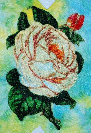 Quilted Table Mats with Rose Embroidery image 18