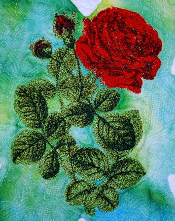 Quilted Table Mats with Rose Embroidery image 19