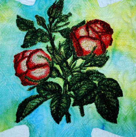 Quilted Table Mats with Rose Embroidery image 20