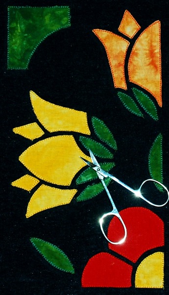Stained Glass Applique Flower Panel image 14