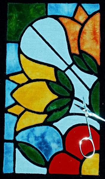 Stained Glass Applique Flower Panel image 20