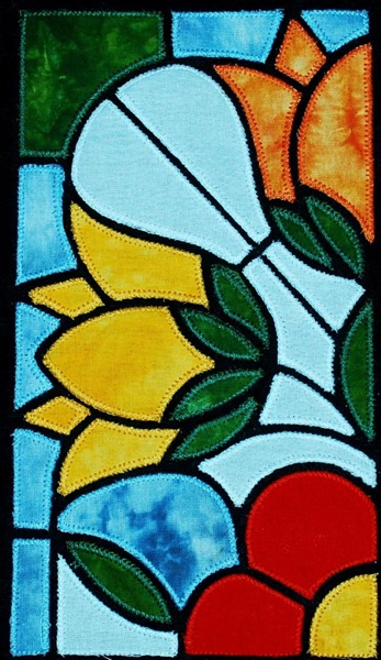 Stained Glass Applique Flower Panel image 21