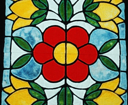 Stained Glass Applique Flower Panel image 26