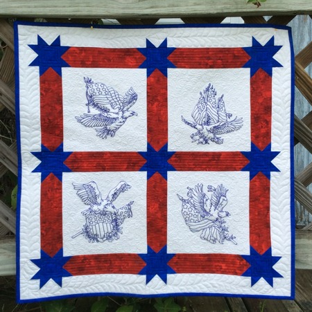 Stars, Stripes and Eagles Wall Quilt