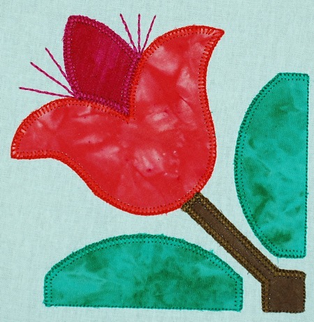 Tulip Applique Quilt Block image 14