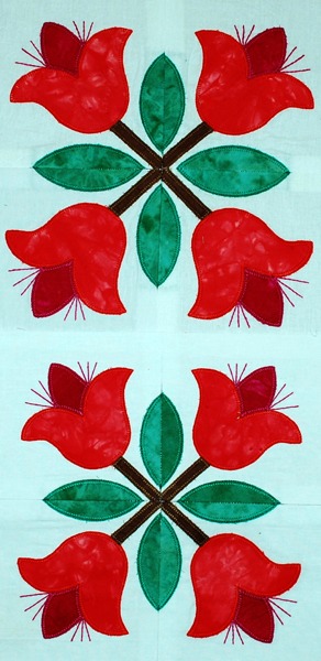 Tulip Applique Quilt Block image 20