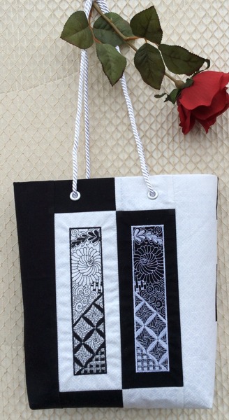 Black and White Gift Bag / Small Tote image 9