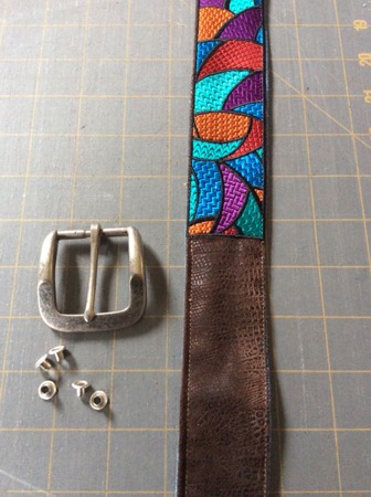 Belt with machine embroidery image 6