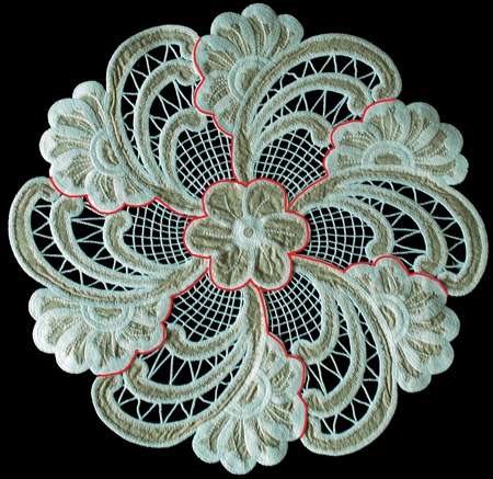 Cutwork Anemone Doily #22621 image 8