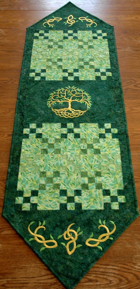 Celtic Tree of Life Quilted Table Runner