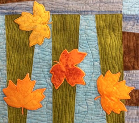 Dancing Leaves Quilted Table Topper image 8