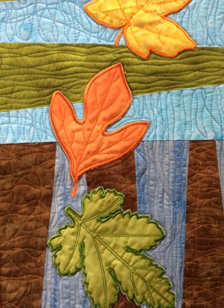 Dancing Leaves Quilted Table Topper image 9