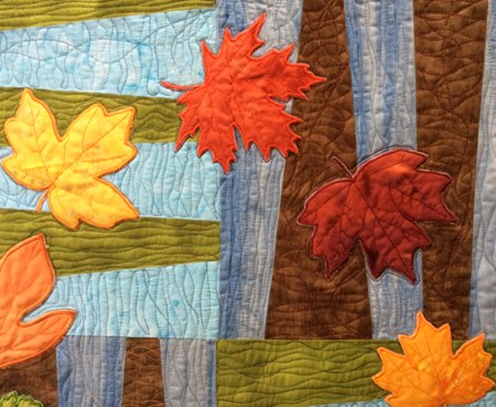 Dancing Leaves Quilted Table Topper image 7