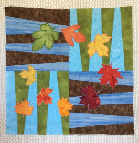 Dancing Leaves Quilted Table Topper image 5