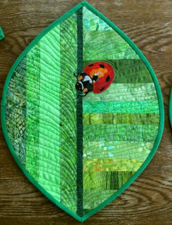 Quilted Placemats with Lady Bug embroidery image 10