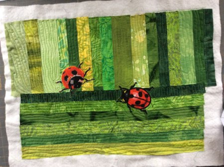 Quilted Placemats with Lady Bug embroidery image 2