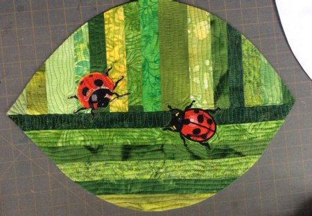 Quilted Placemats with Lady Bug embroidery image 5