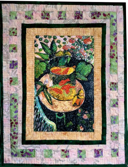 Matisse Goldfish Art Quilt image 3