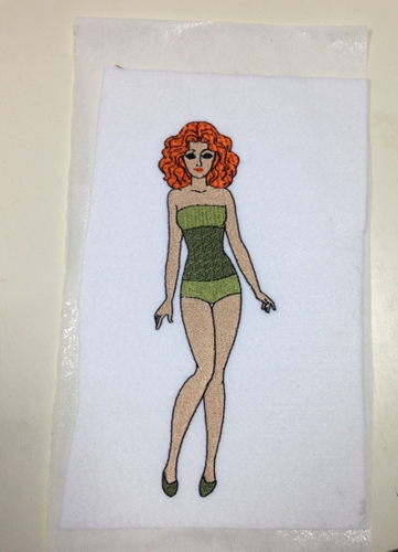 Paper Doll and dresses. Instructions on how to embroider machine embroidery designs image 2