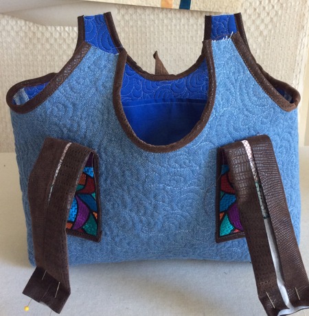 Quilted Tote with Embroidered Handles. Free project - Advanced ...