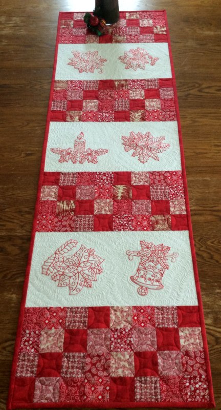 Red and White Christmas Tablerunner image 5