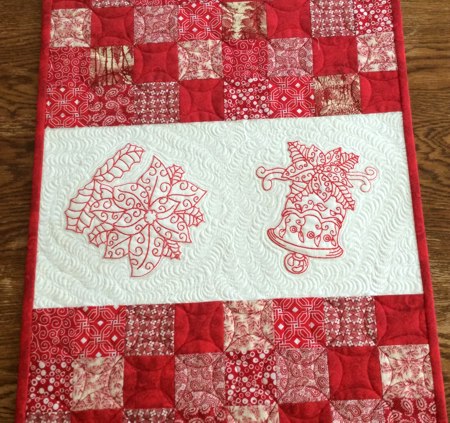 Red and White Christmas Tablerunner image 4