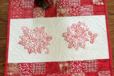 Red and White Christmas Tablerunner image 2