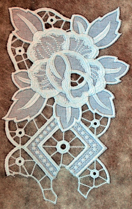 Cutwork Lace Rose Doily #22631 image 5