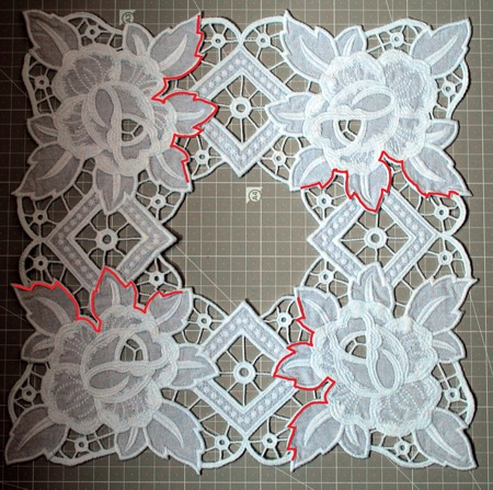 Cutwork Lace Rose Doily #22631 image 6