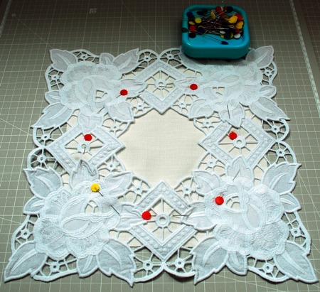 Cutwork Lace Rose Doily #22631 image 7