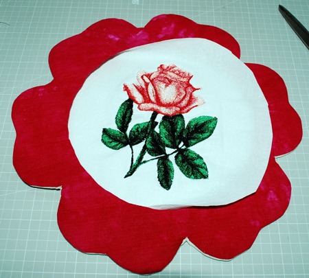 Mother's Day Table Mats with Rose Embroidery image 15