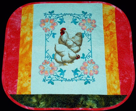 Rustic Table topper with Machine Embroidery image 6