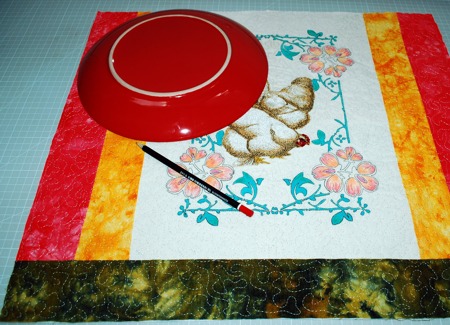 Rustic Table topper with Machine Embroidery image 4