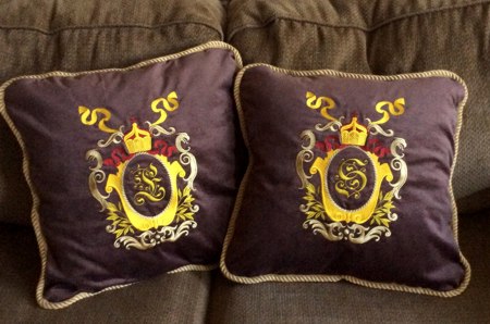 Monogrammed Sofa / Loveseat Cushions image 1