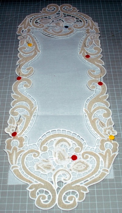 Cutwork Lace Tulip Table Runner #22626 image 7