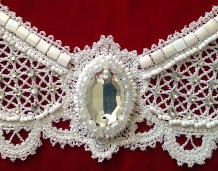Freestanding Battenberg Lace Victorian Dress Collar image 4