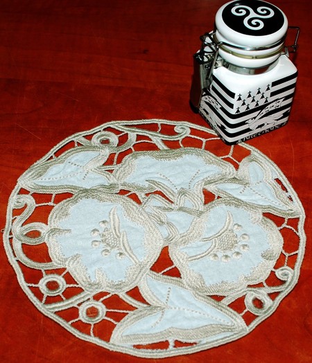 Cutwork Lace Morning Glory Doily image 6