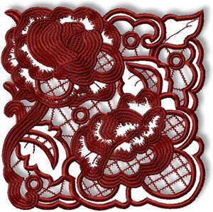 Cutwork Rose Square image 1