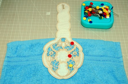 Cutwork Lace Decorative Towel Holder image 7