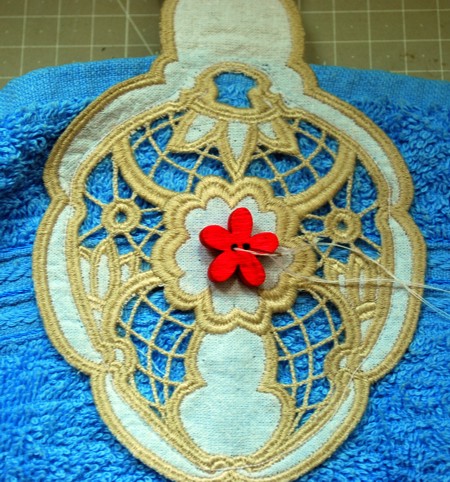 Cutwork Lace Decorative Towel Holder image 9