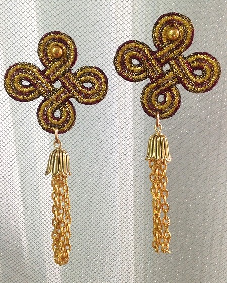 Celtic Earrings. Instructions on how to eembroider the design image 4