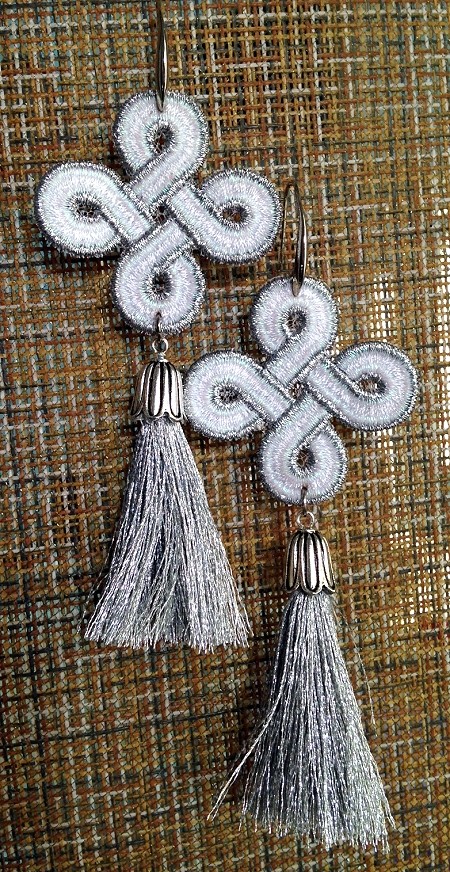 Celtic Earrings. Instructions on how to eembroider the design image 5