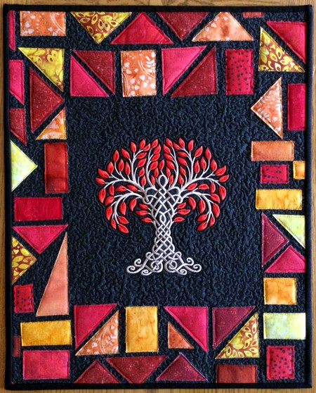 Celtic Tree Art Quilt image 1