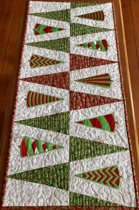 Christmas Tree Quiled Table Runner image 1